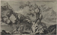 KG 01321
<br/>
Berglandschap met soldaten
<br/>
<em>Prestel, Johann Gottlieb (1739-1808)</em>